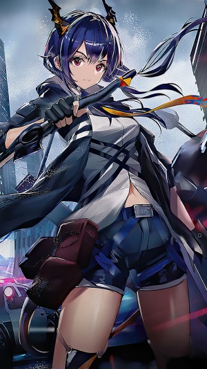 Arknights Anime Girl with Weapon