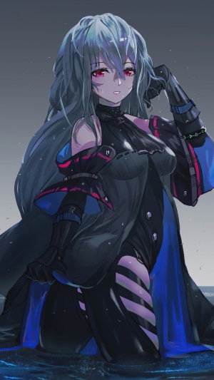 Skadi from Arknights in water