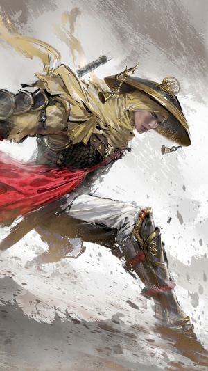 Naraka Bladepoint warrior in motion