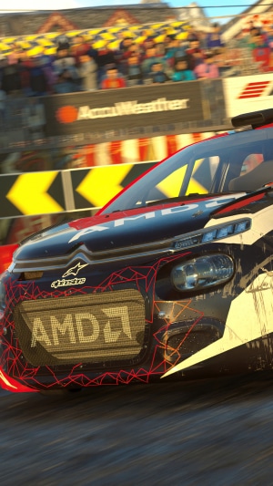 Citroen C3 WRC rally car with AMD livery