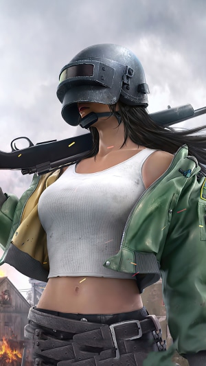 PlayerUnknown's Battlegrounds character with a shotgun