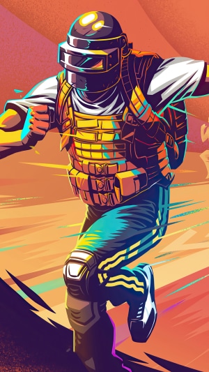 Player running in PUBG Mobile