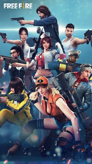 Garena Free Fire characters with weapons