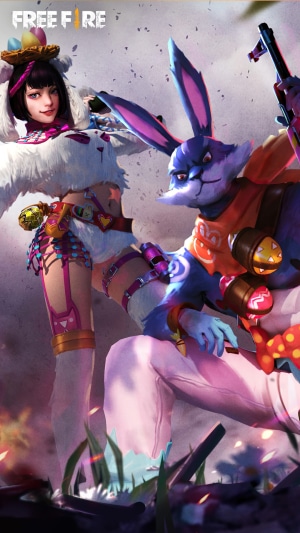 Free Fire characters with bunny theme