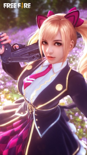 Girl with gun from Garena Free Fire