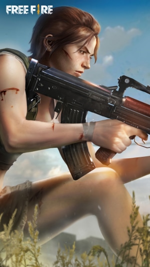 Girl with rifle from Garena Free Fire