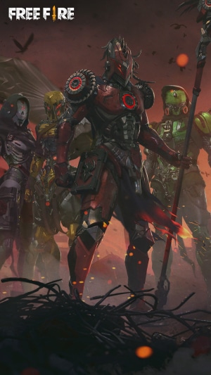 Garena Free Fire characters in battle armor