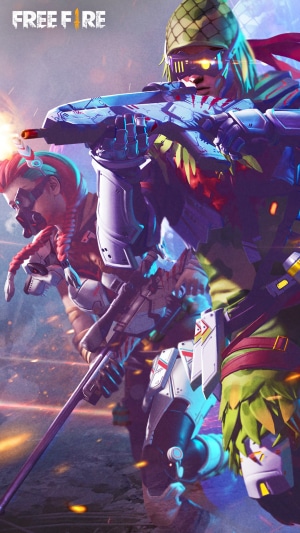 Free Fire characters with guns