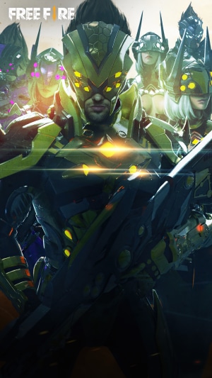 Garena Free Fire characters in futuristic armor