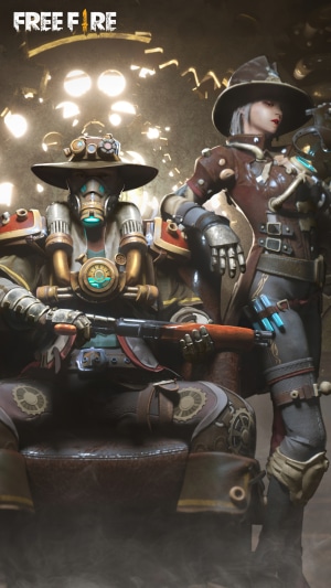 Garena Free Fire characters with steampunk outfits