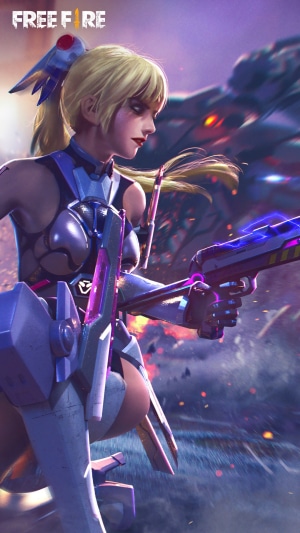 Girl with guns from Garena Free Fire
