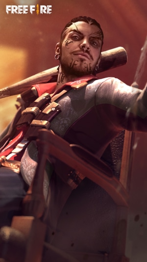 Man with baseball bat from Garena Free Fire
