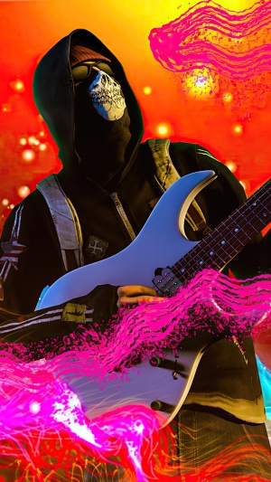 Counter-Strike: Global Offensive Terrorist playing guitar