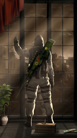 Soldier with sniper rifle in CS: GO