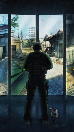 Counter-Strike: Global Offensive FBI agent looking out window