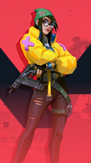 Killjoy from Valorant holding a pistol