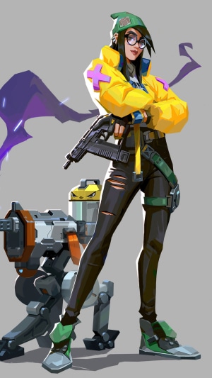 Killjoy from Valorant with a turret