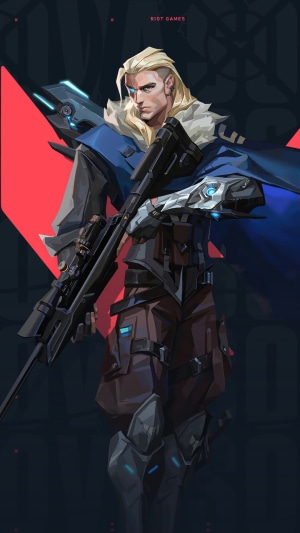 Sova from Valorant holding a sniper rifle