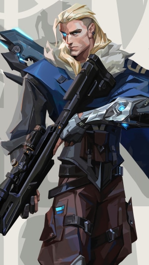 Sova from Valorant holding a sniper rifle