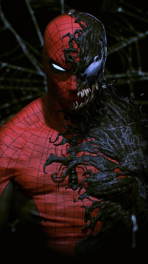 Spider-Man and Venom Symbiote Fusion