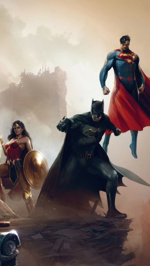Superman, Batman, and Wonder Woman from DC Comics