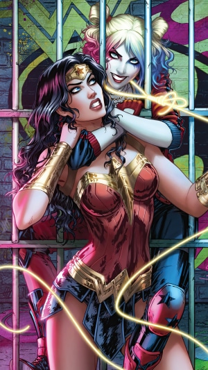 Wonder Woman and Harley Quinn from DC Comics