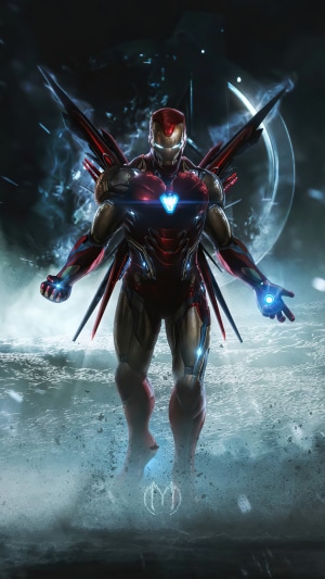 Iron Man from Marvel Comics with wings
