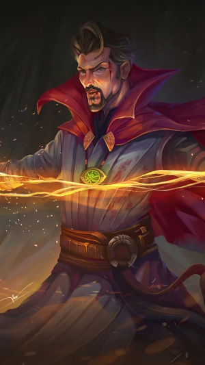 Doctor Strange from Marvel Comics casting a spell