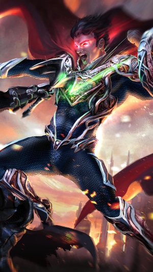 Superman from DC Comics in battle armor