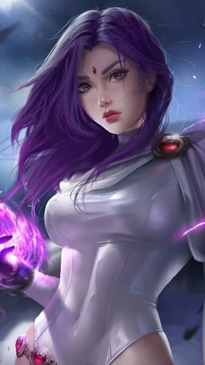 Raven from DC Comics in Mystic Pose