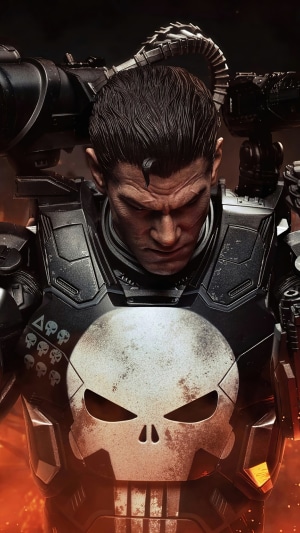 The Punisher in War Machine Armor from Marvel Comics