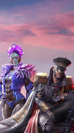 Two characters from PUBG Mobile