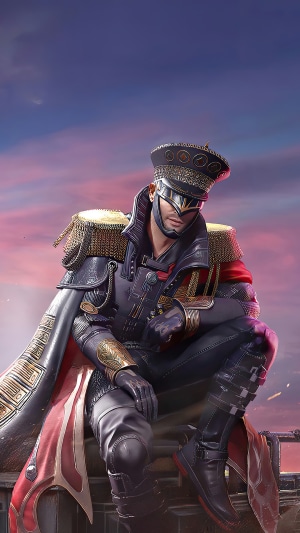 PUBG Mobile character in military uniform