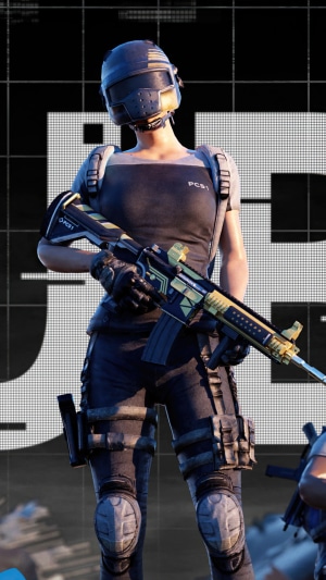 PlayerUnknown's Battlegrounds character holding a rifle