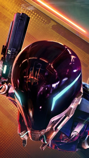 Character from Hyper Scape with a gun