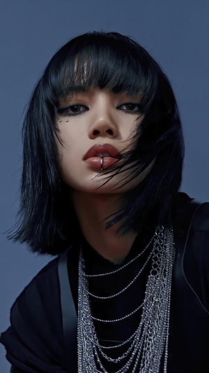 Lisa from BLACKPINK with piercings and chains