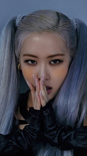 Rosé from BLACKPINK with pigtails