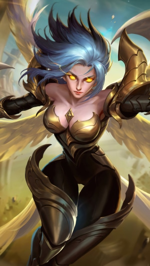 Kayle from League of Legends in Battle Armor