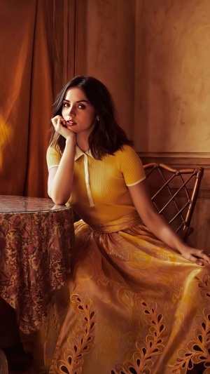 Ana de Armas in Yellow Dress Photoshoot