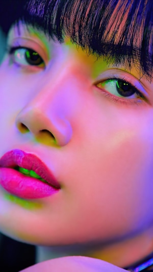 Lisa from BLACKPINK close-up portrait