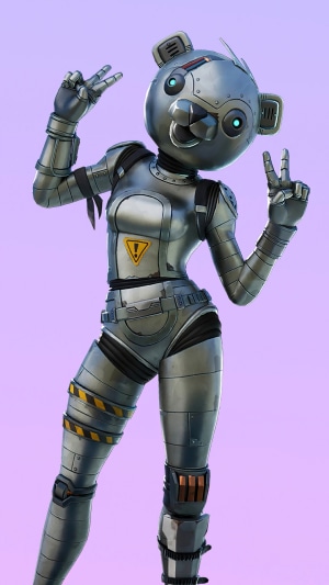 Robot bear character from Fortnite