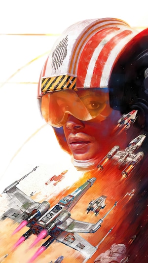 Star Wars Squadrons pilot with X-wing fighters