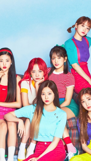 IZONE Group Photo with Members in Colorful Outfits
