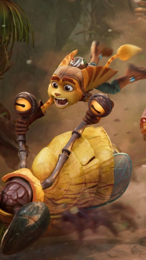 Ratchet and Clank: Rift Apart - Ratchet riding a creature