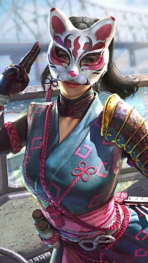 Woman in Kitsune Mask from PUBG Mobile