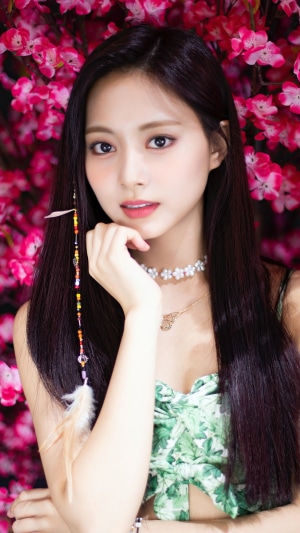 Tzuyu from TWICE in Floral Setting