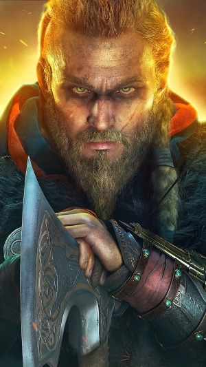 Eivor with an axe from Assassin's Creed Valhalla