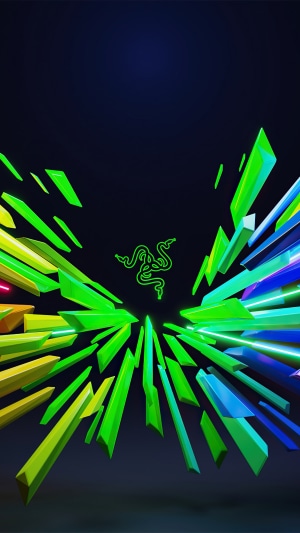Razer logo with colorful shards