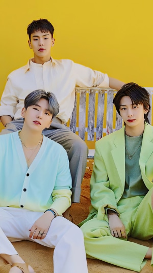 Monsta X Kpop group members posing
