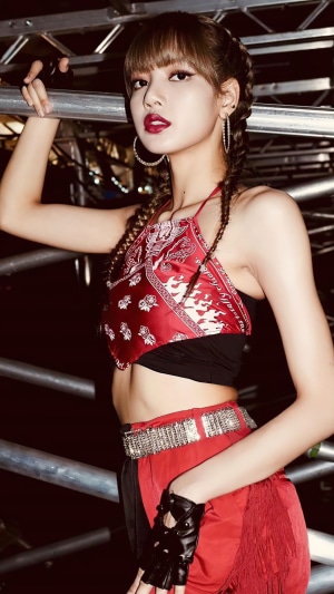 Lisa from BLACKPINK posing